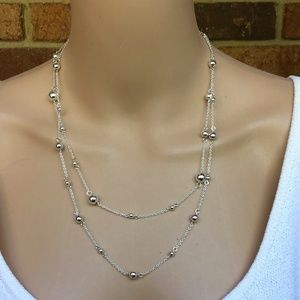 NWOT Beautiful silver two/ three tier necklace I in new condition never worn